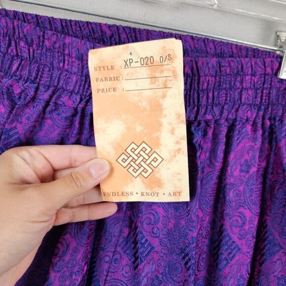 Endless Knot Art Purple Pullon Casual Beach Pants Women's One Size - Picture 4 of 5